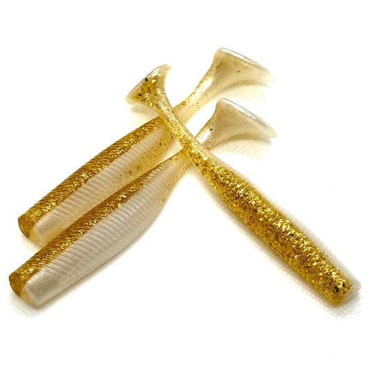 Paddle Tail 3.75in Gold N Pearl